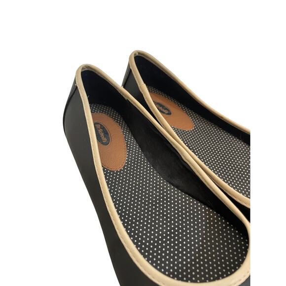 Laser Cut Two Tone Flat Ballerina Dr. Scholls 8.5 Retro Stretchy Comfort Office - Picture 2 of 4